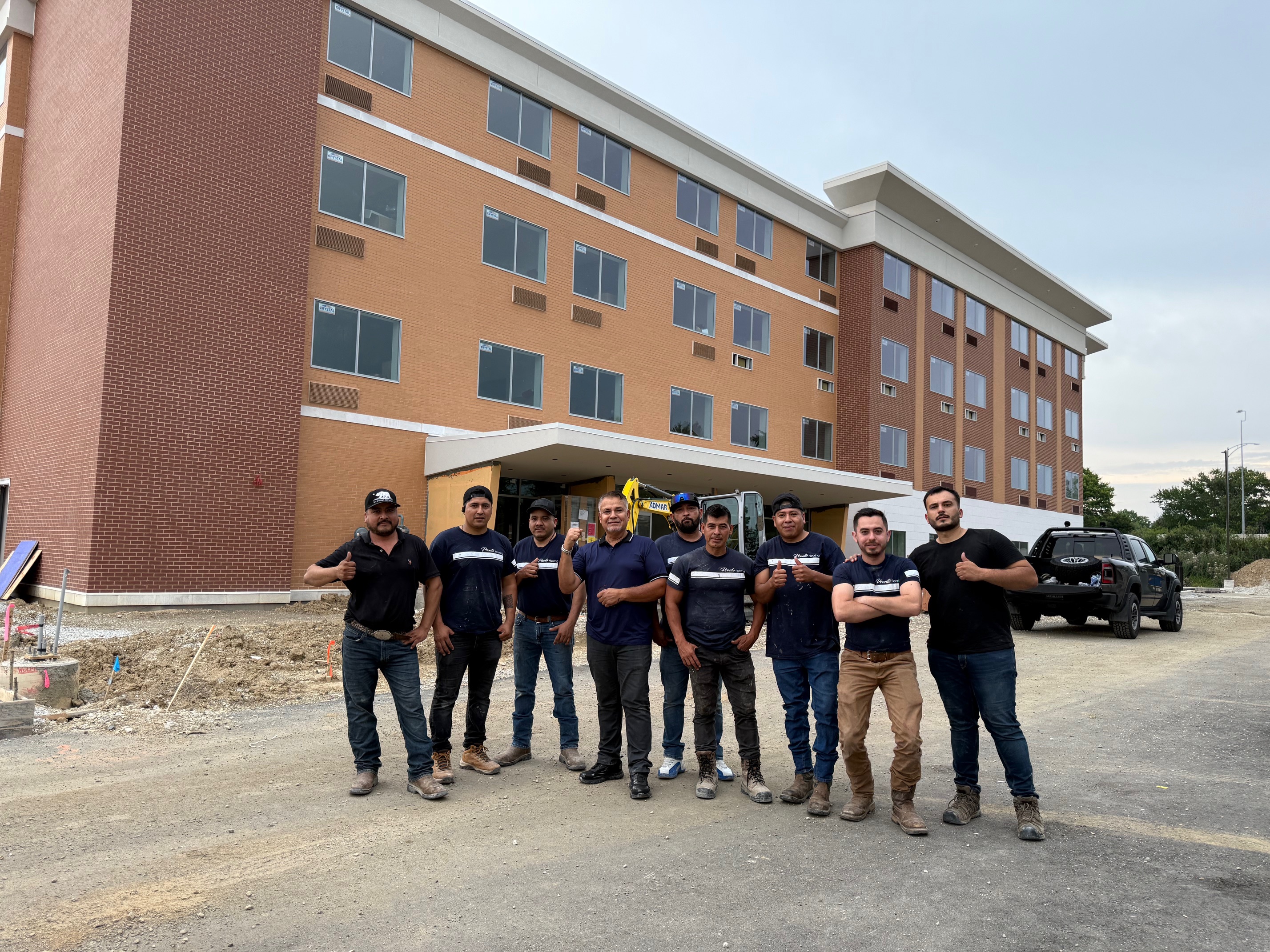 Pronto crew at hotel jobsite